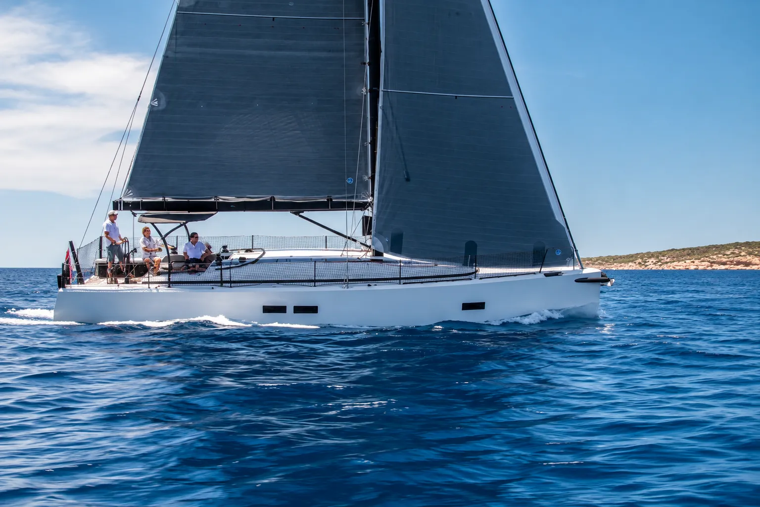 Performance cruising yacht under sail. Photograph by Martin-Sebastian Kreplin