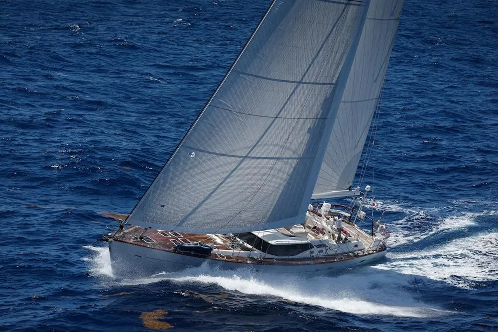 Performance cruising yacht under sail. Photograph by Paul Wyeth