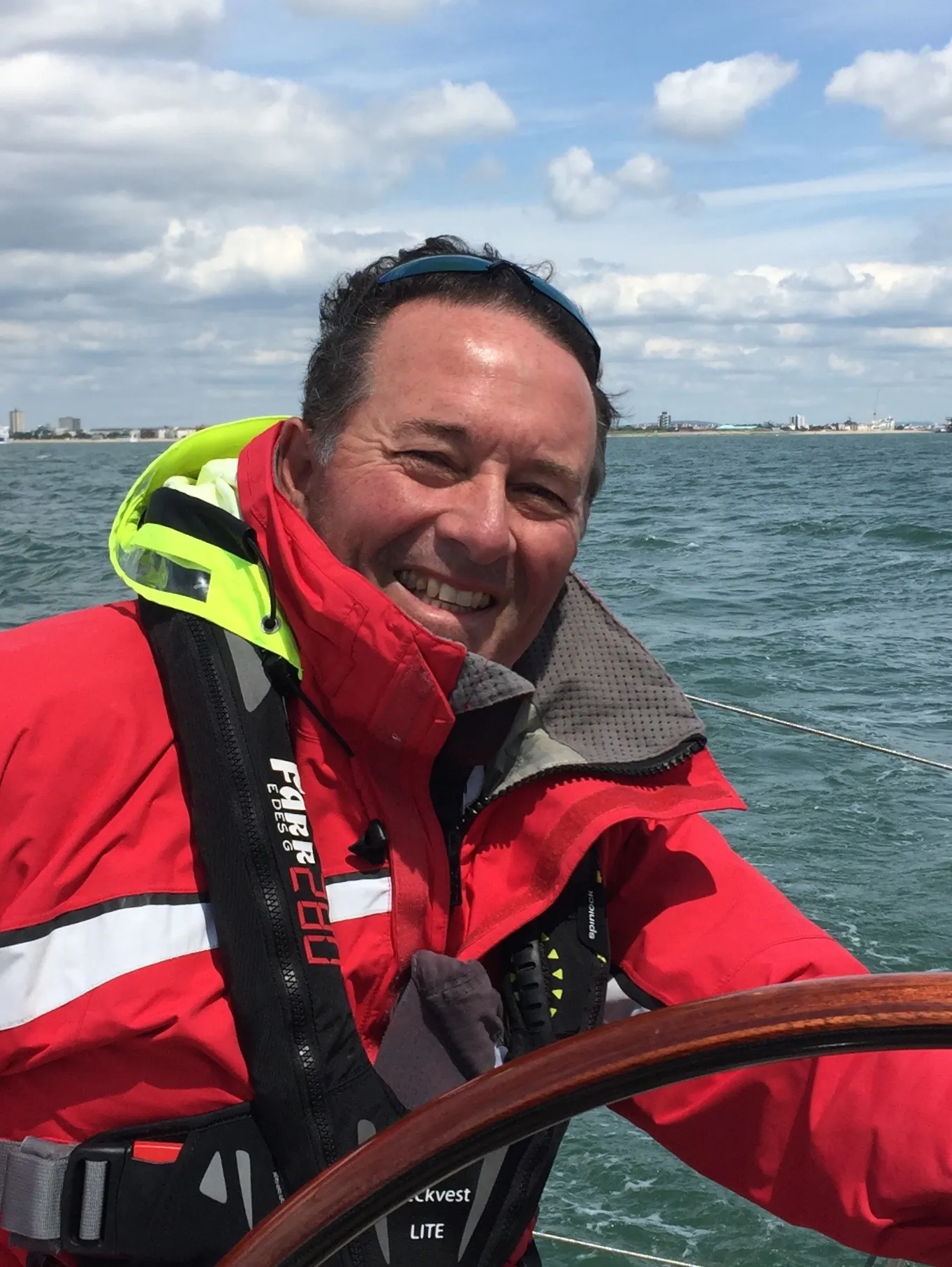 Joe Hall at the helm